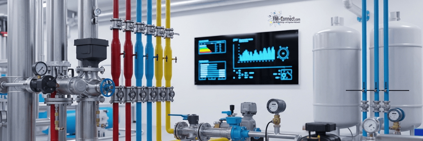 Druckluft-, technische Gase-, Dampf- und Fluidversorgungskonzept für industrielle Versorgungssysteme