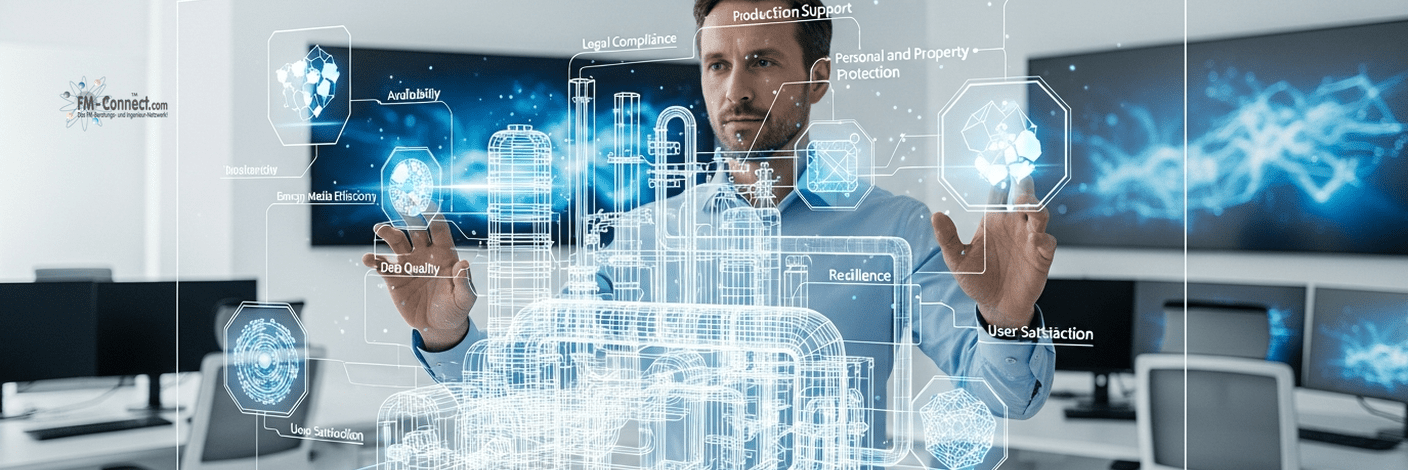 Zielsystem des Auftraggebers im Facility Management mit strategischen Vorgaben und Leistungszielen